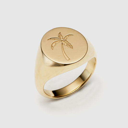 Engraved Palm Tree Signet