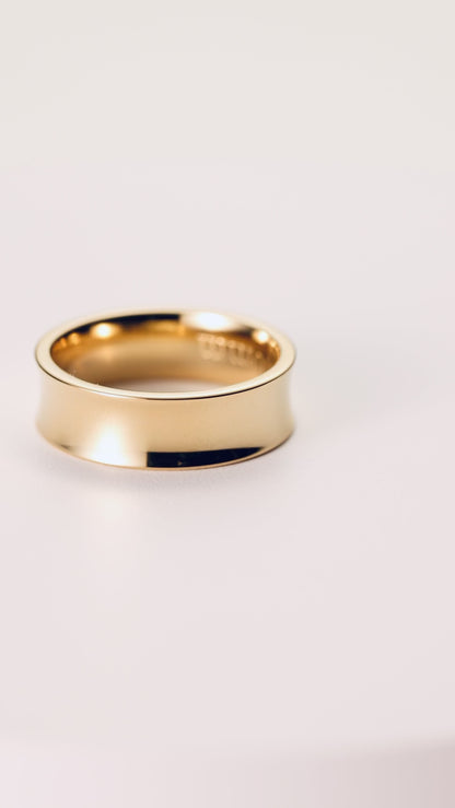 Concave Wedding Band